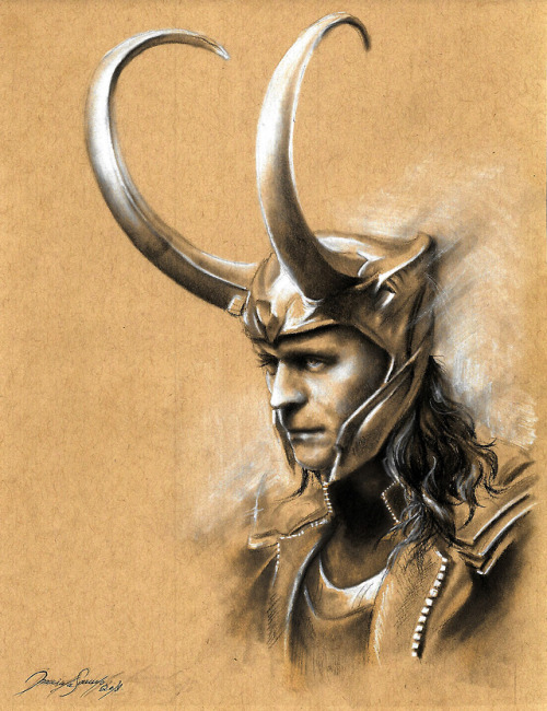 marianasmano-blog:LokiCharcoal drawing of Loki from MCU