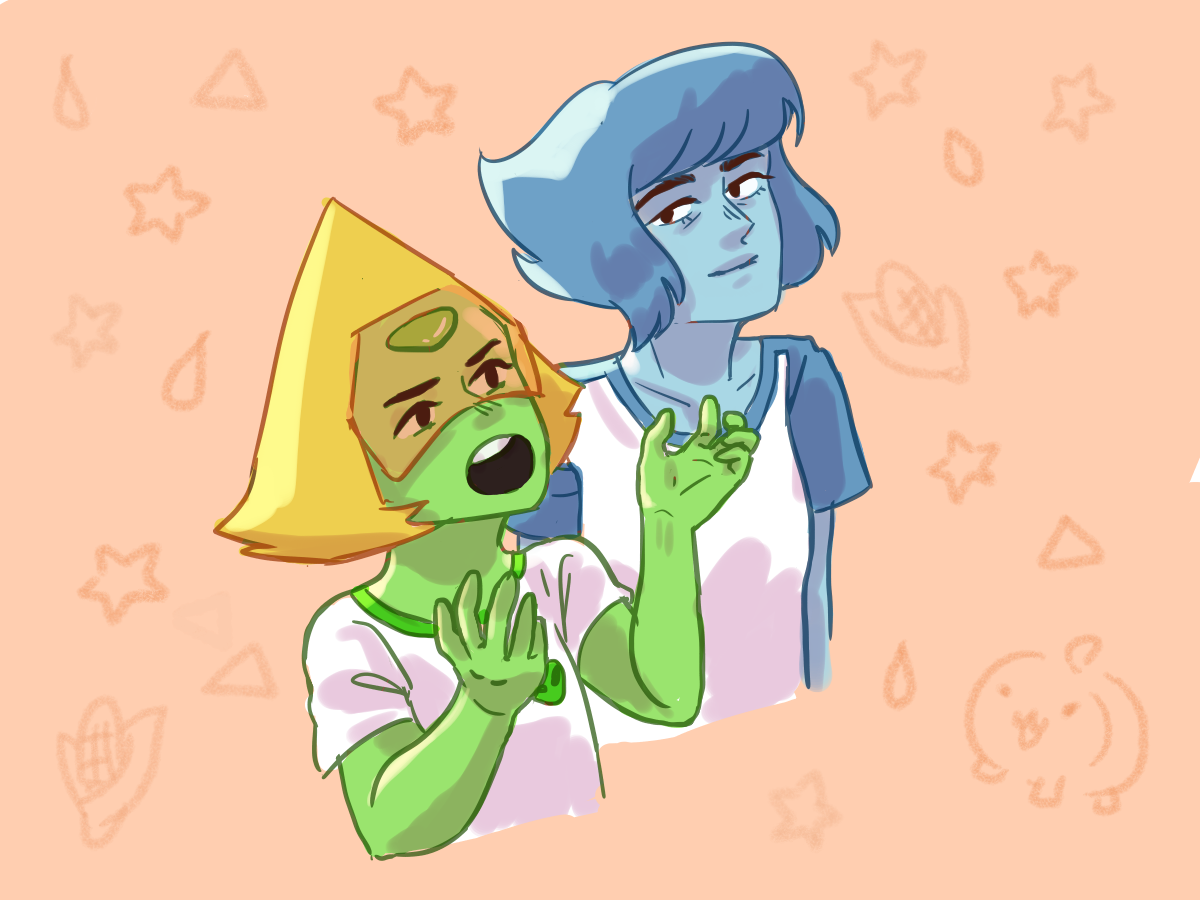 quick lapis and peridot doodle