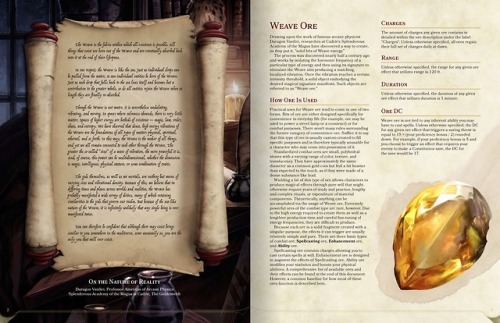 brewskis-dnd-homebrewery:Ore of the WeaveGet the PDF version...