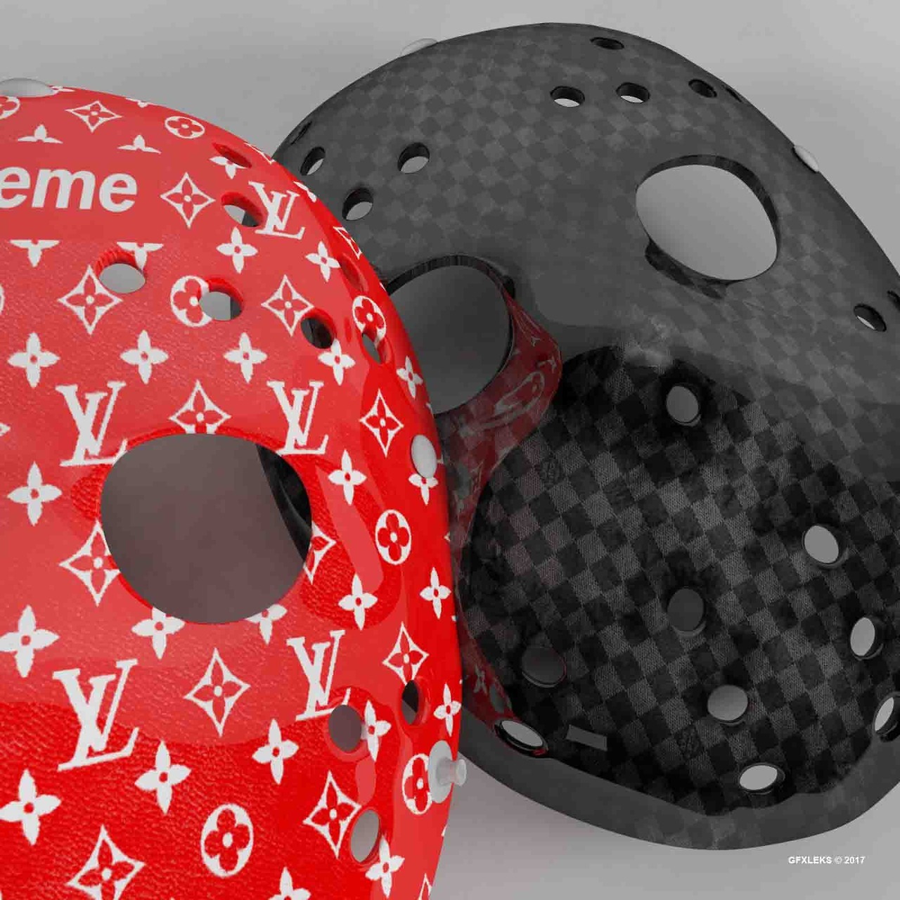 Louis Vuitton X Supreme Hockey Mask | Supreme HypeBeast Product