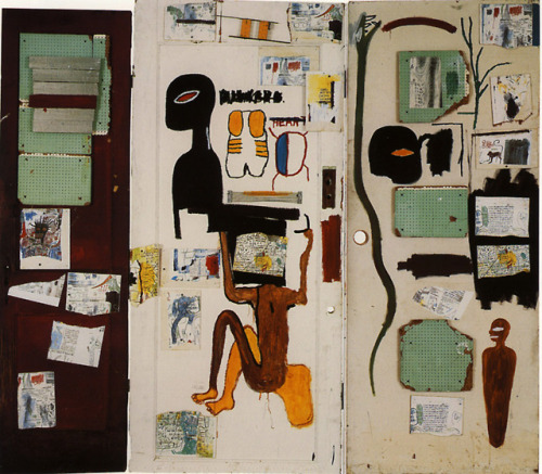 artist-basquiat:J’s Milagro, Jean-Michel BasquiatMedium:...