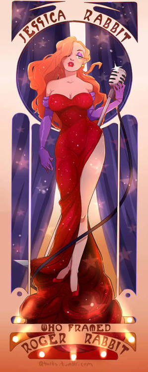 qtarts:My History of Illustration Project! Jessica Rabbit in...