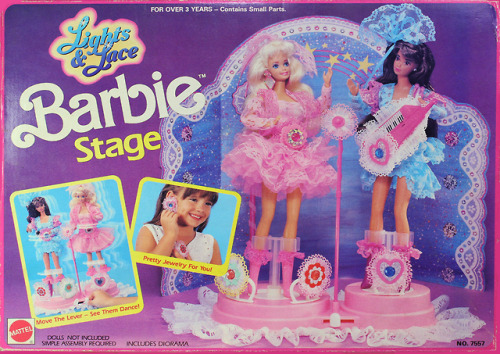 fyretrobarbie:Barbie Lights & Lace Stage Playset (1991)