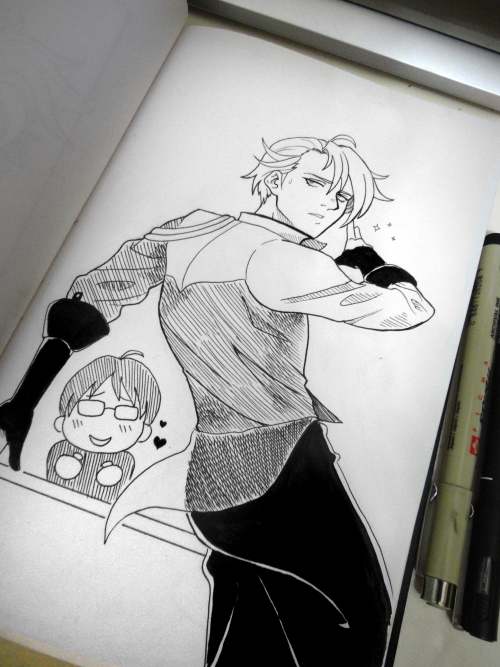 rabiscosetal:Inktober - Day 7Yaoi Yuri on Ice!!