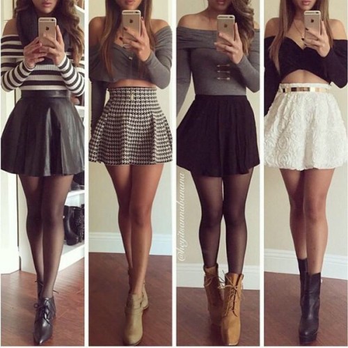 Pleated Mini Skirts