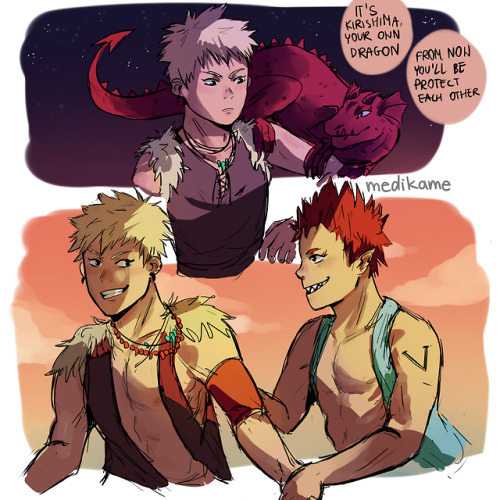 kiribaku Dragon AU | Tumblr