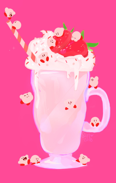 samiedraws:kirby milkshake!! 