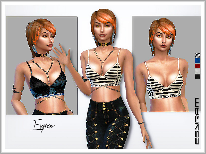 Fusionstyle By Sviatlana Cc Finds — Esyram Sims Fashion Striped Stretch Knit
