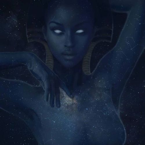 fyblackwomenart:The lovely goddess of the starry sky, Nuit.