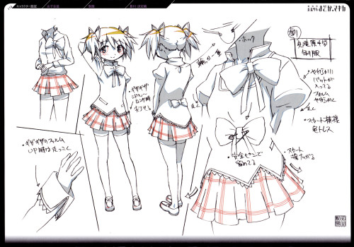 homurahyakuya:Official Character Design of Madoka Kaname,...