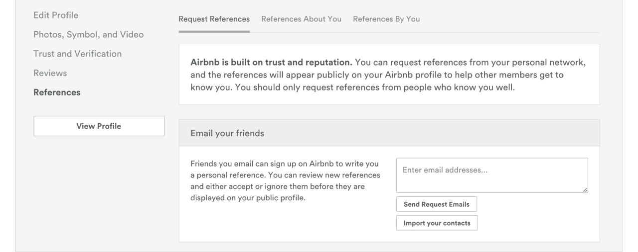 let airbnb know if a review was helpful how to ask for references by email
