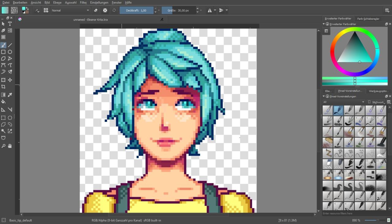 pixel art in krita