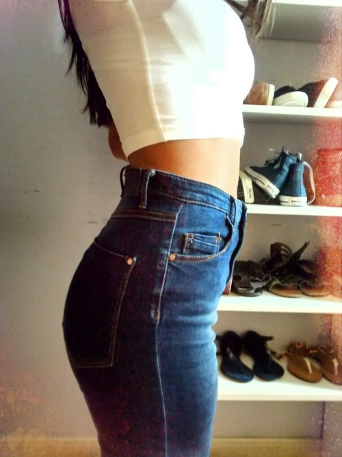 high waist jeans on Tumblr