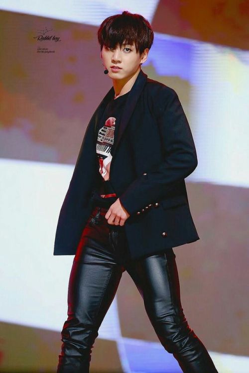 btsboyzzz:JUNGKOOK X LEATHER PANTS TO BLESS YOUR SOULcredit:...