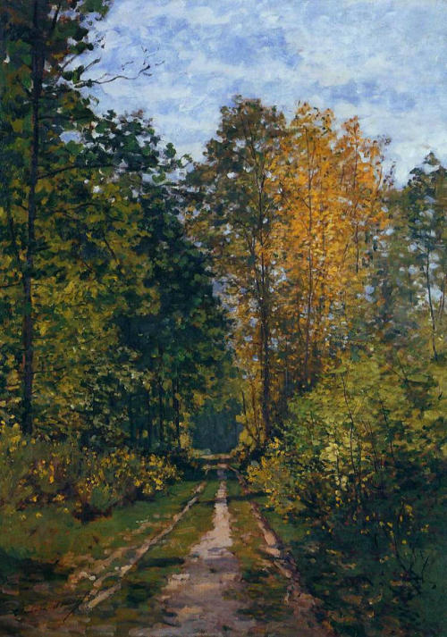 artist-monet:Wooded Path, 1865, Claude MonetMedium:...