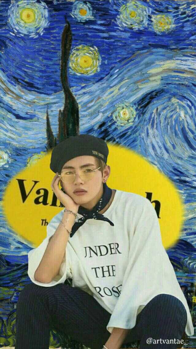 kim taehyung van gogh shirt