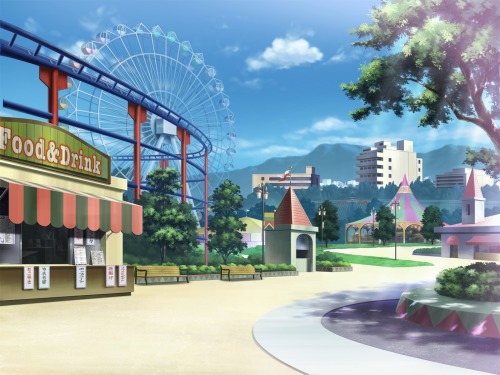 Anime Background Anime Amusement Park