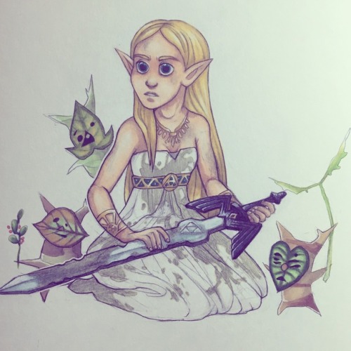 super-chi-art:Here’s a doodle of Breath of the Wild Zelda...