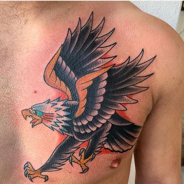 Golden Eagle Tattoo Work By At Thomasmorgan Available For