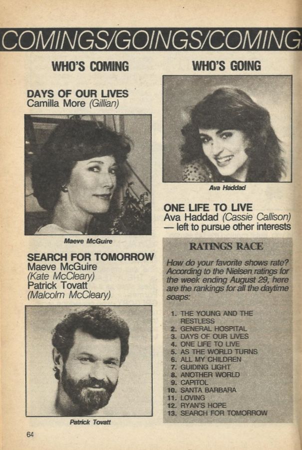 soap opera news comings and goings soap opera news comings and goings