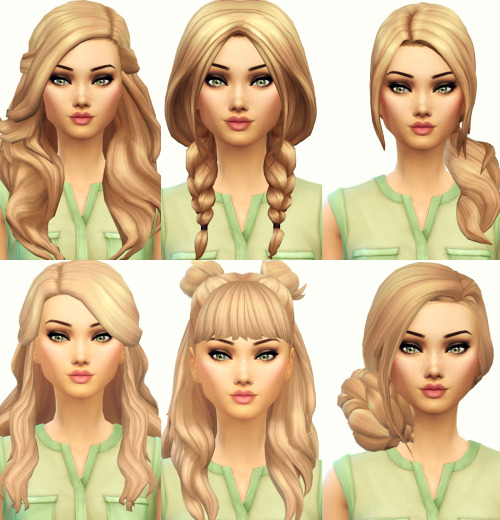 islerouxsims:Current Favourite Maxis Match Hair(From left to...