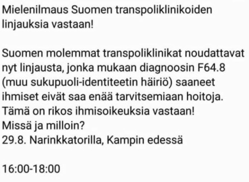 fluminium:tulkaa mielenosoitukseen tai ainakin levittäkää...