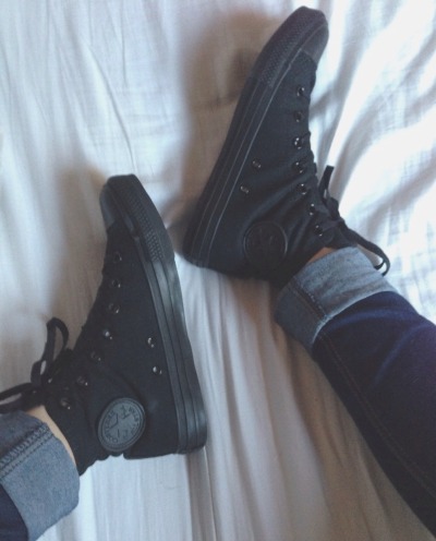 all black converse high tops tumblr 