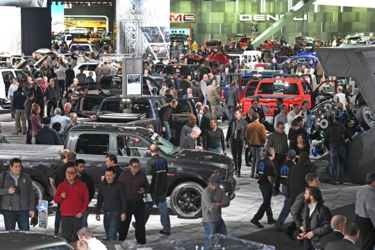 Salão do Automóvel de Detroit NAIAS exposição de carros evento picapes 