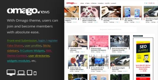 Omago News v1.9 – User Profile Membership & Content Sharing Theme Nulled