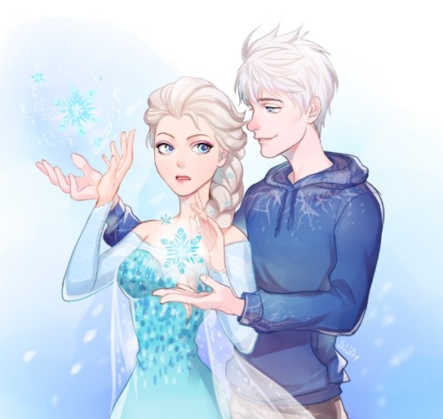 neko-tsukiyomi: Jack frost x Elsa (Jelsa) THE...