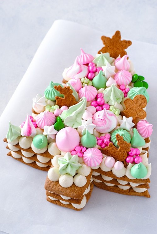 sweetoothgirl:CREAM TART TREE CAKE