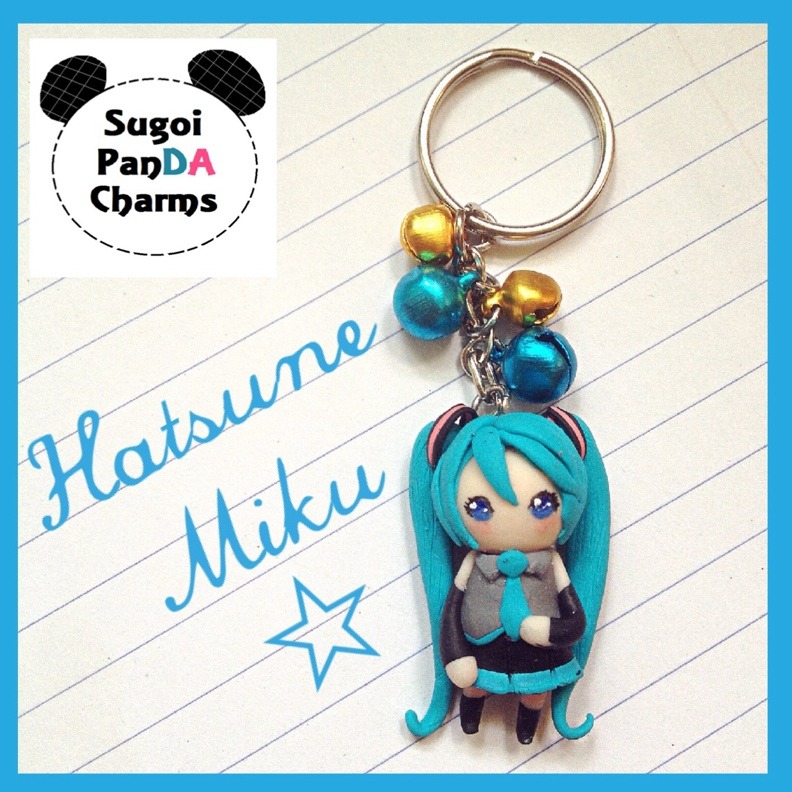 hatsune miku plush keychain