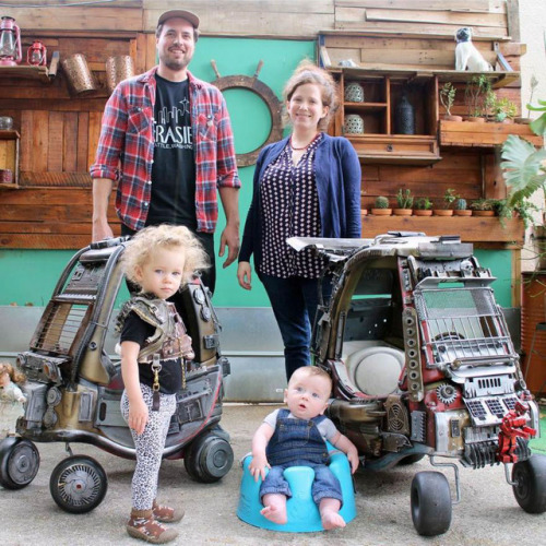 steampunktendencies:Dad Turns Kids’ Toy Cars Into Badass...