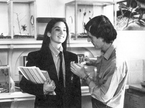 trash-fuckyou:Jennifer Connelly & Dario Argento on the set...