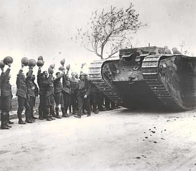 At the Sharp End — bmashina: British soldiers greet a passing tank...