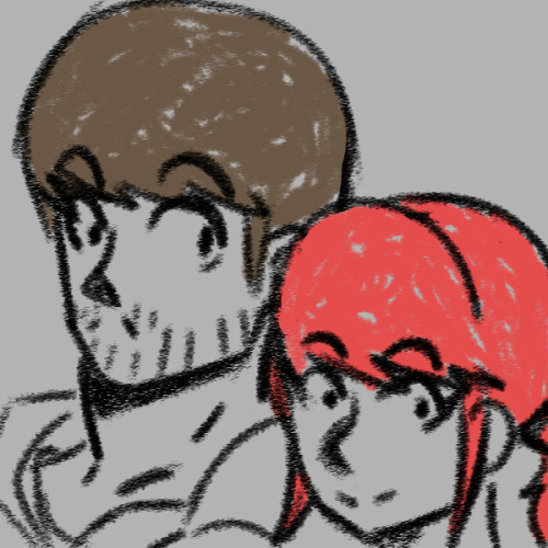 Quick late night doodle of me n the Misses cuz we spent the...