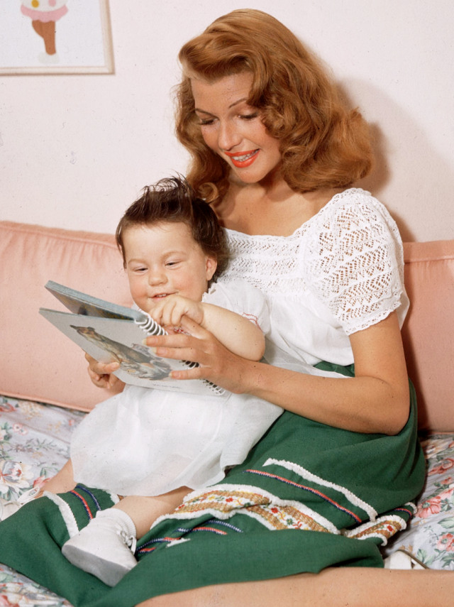 Books and Art: Rita Hayworth with her first daughter, Rebecca...