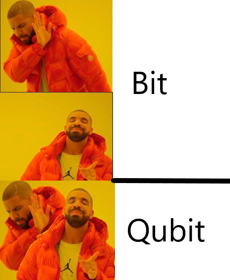 programmerhumour:bit vs qubit