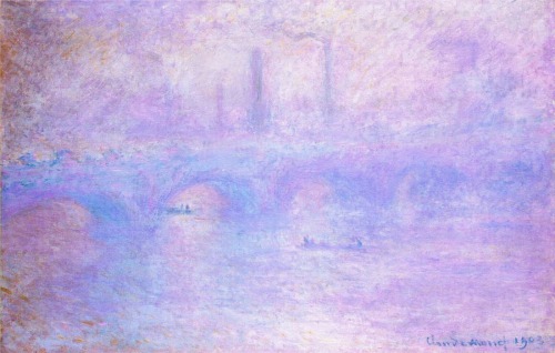 Claude MonetWaterloo Bridge, Fog (via @lonequixote​)