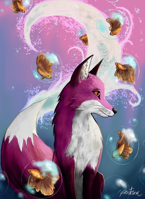 katrinamaeart:Time for more whimsical foxes and fishes 