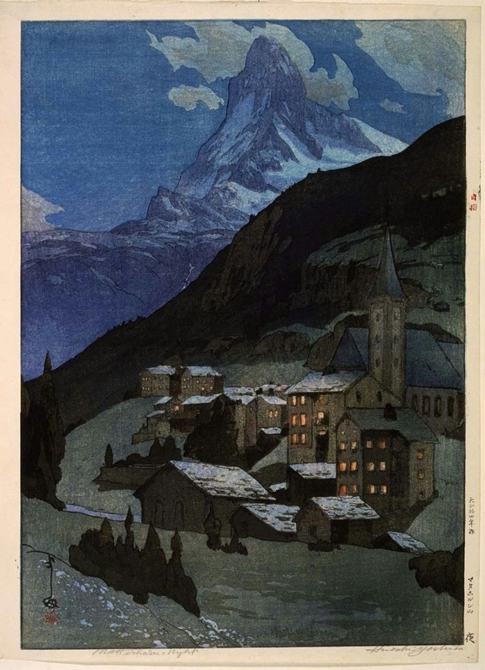 fravery:
“ “Matterhorn, Night”. Hiroshi Yoshida. 1925.
”