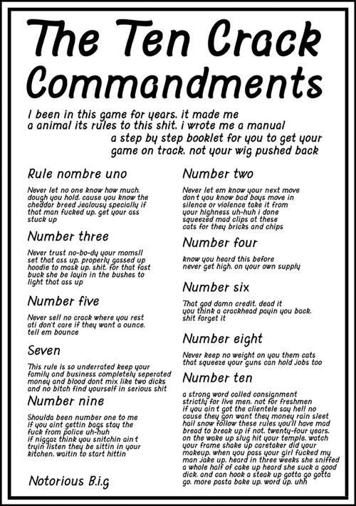 notorious big ten crack commandments lyrics