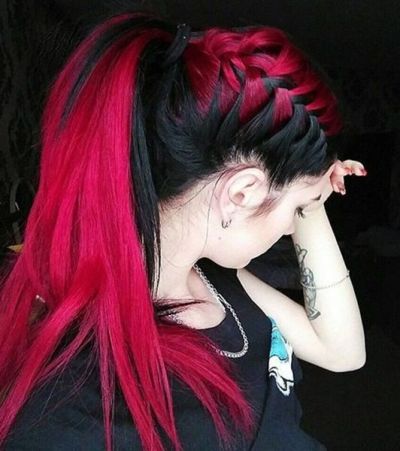 Black And Red Hair Tumblr