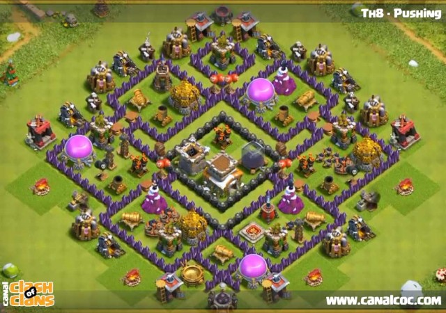 bunkgrl — COC TH8 Farming Base Design Layouts