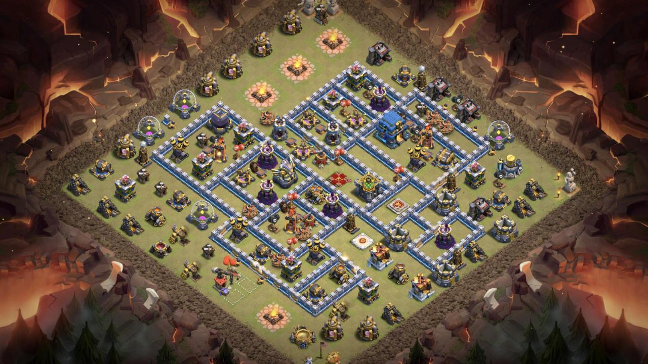 clash of clans base design town hall 9 loot saver