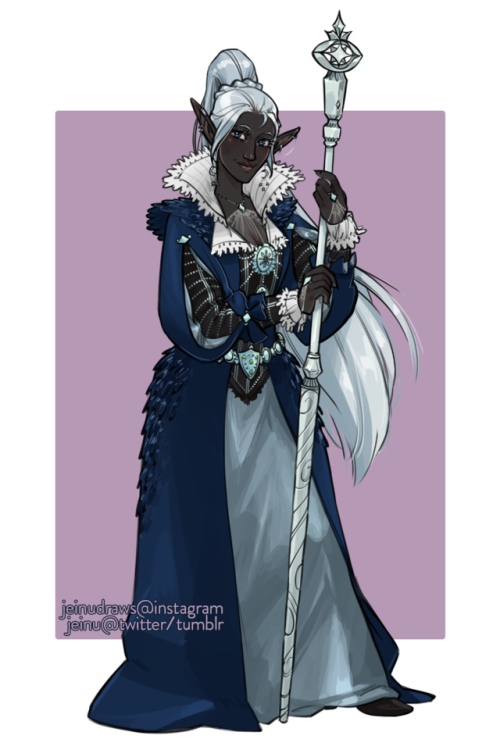 Almeniel, the kindly drow necromancer, who’s more...