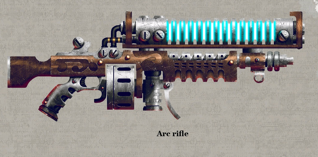 Арк винтовка. Гальваническая винтовка вархаммер. Гальваническая винтовка Скитарии. Arc Rifle Warhammer. Arc Rifle Mechanicus.
