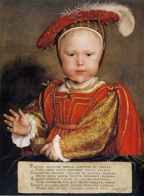 artist-holbein:Portrait of Edward VI as a child, Hans Holbein...