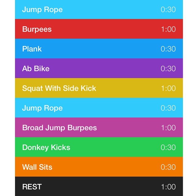 Like — Created my #HIIT workout for today..this twice...