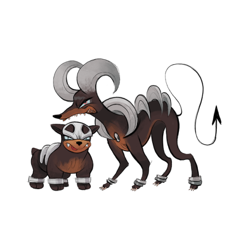 maxrepelsketchbook:Houndour and Houndoom